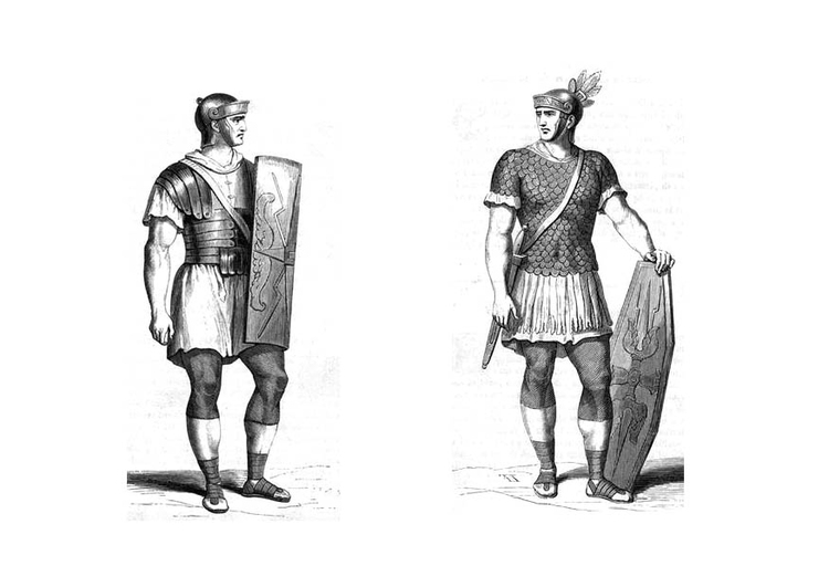 Målarbild romersk soldat