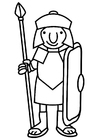 Målarbild romersk soldat
