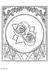 malarbild rosor