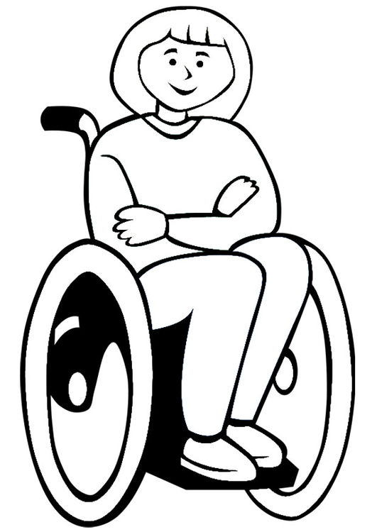 Målarbild rullstol