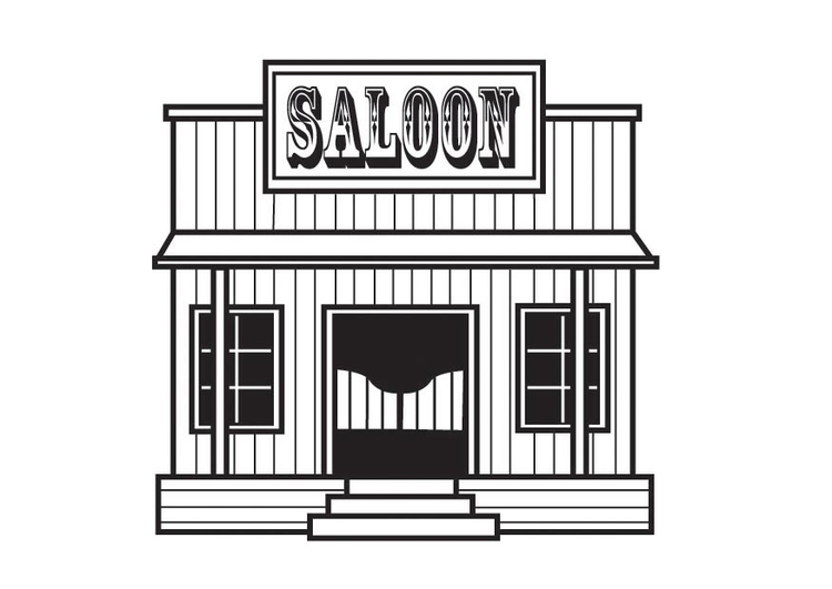 Målarbild saloon