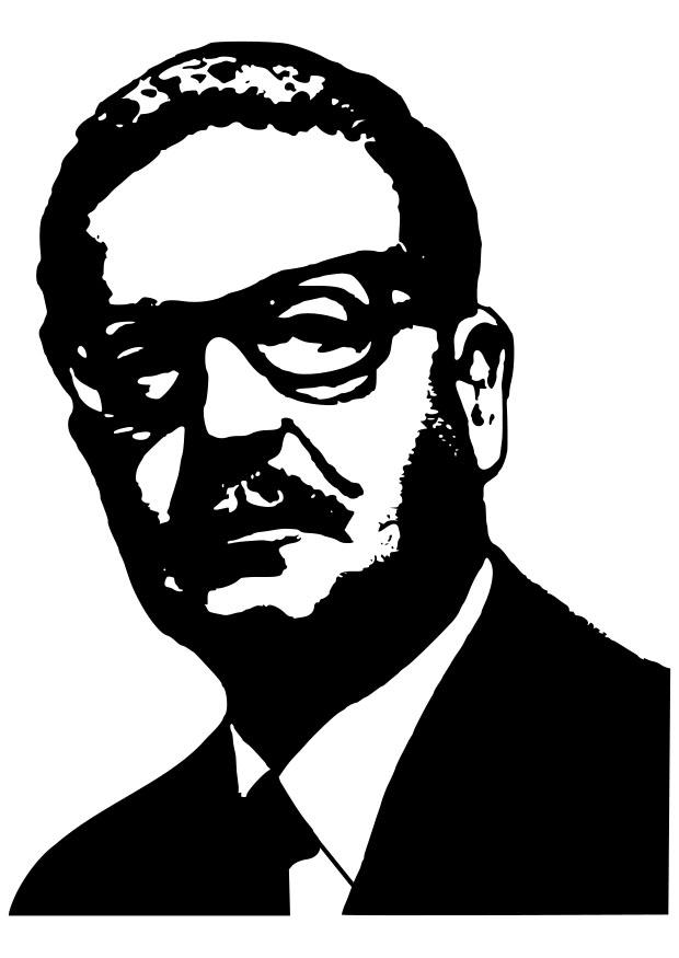 Målarbild Salvador Allende