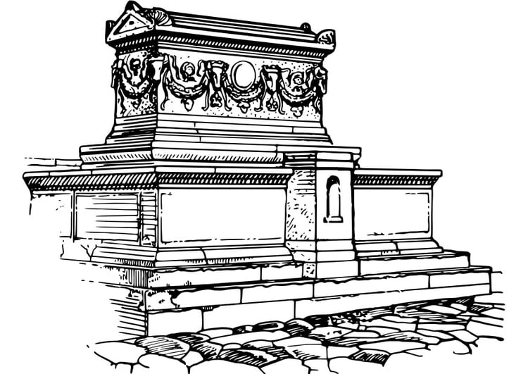Målarbild sarkofag