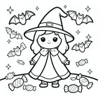 söt Halloween-häxa