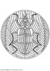 F�rgl�ggningsbilder scarabé - mandala