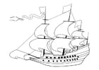 Målarbild segelfartyg frÃ¥n 1600-talet