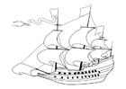 malarbild segelfartyg från 1600-talet