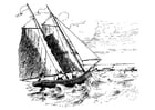 F�rgl�ggningsbilder seglar båt