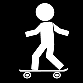 Målarbild skateboard