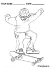 Målarbild Skateboard