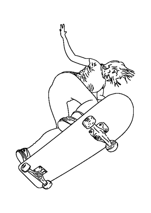 Målarbild skateboarda