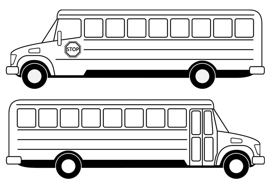 Målarbild skolbuss