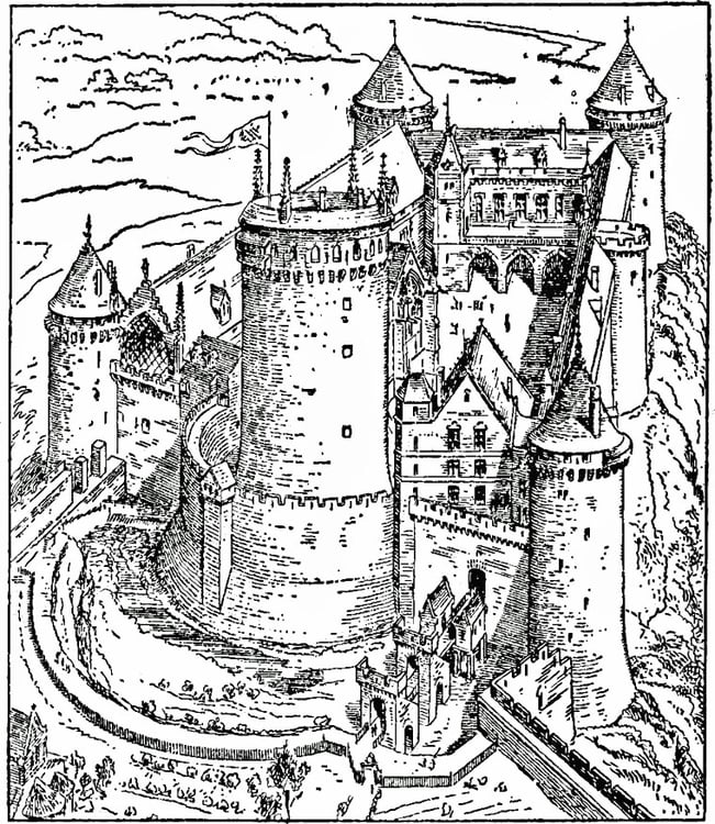 Målarbild slottet Coucy