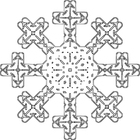 Målarbild snöflinga