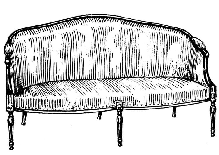 Målarbild soffa