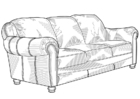 Målarbild soffa