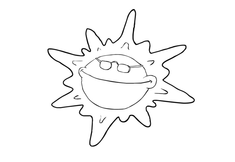 Målarbild sol