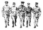 F�rgl�ggningsbilder soldater från första världskriget