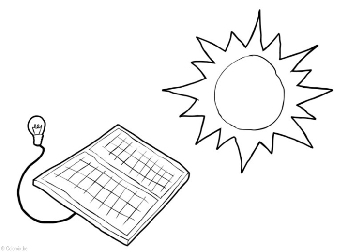 Målarbild solenergi