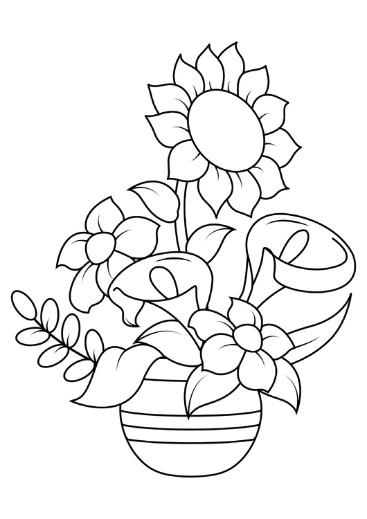 Målarbild solros