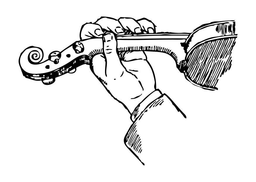 Målarbild spela violin