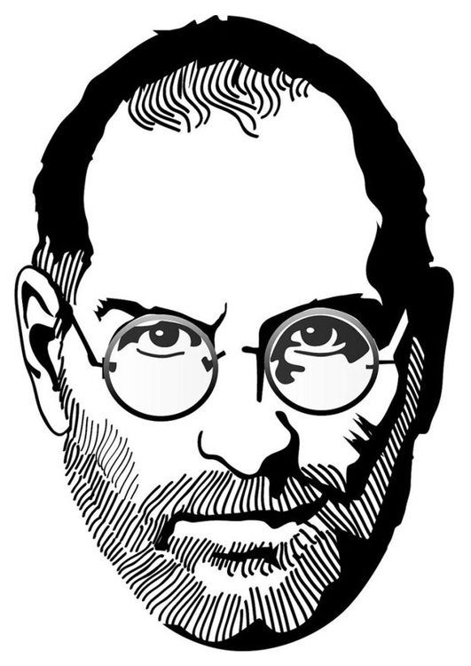 Målarbild Steve Jobs