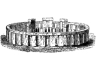 malarbild Stonehenge - rekonstruktion
