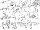 malarbild stor hund och liten hund