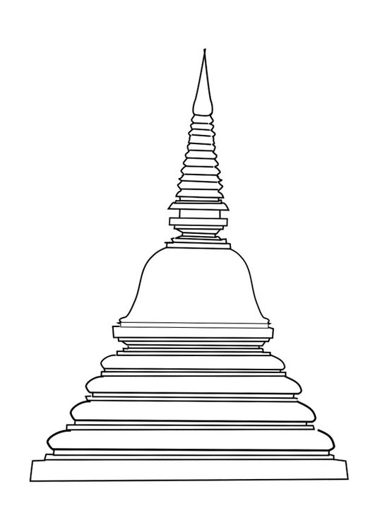 Målarbild stupa