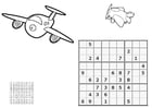 F�rgl�ggningsbilder sudoku - flygplan