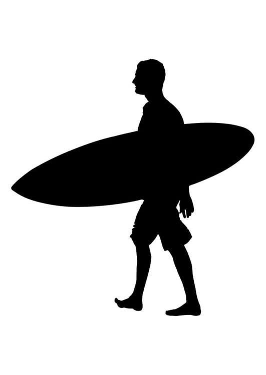Målarbild surfare