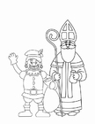 Målarbild Svarte Petter och S:t Nikolaus