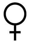 F�rgl�ggningsbilder symbol för kvinna