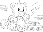malarbild teddybjörn