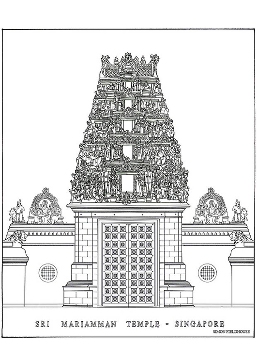 Målarbild tempel