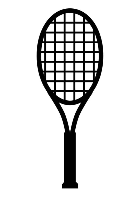Målarbild tennisracket