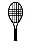 Målarbild tennisracket