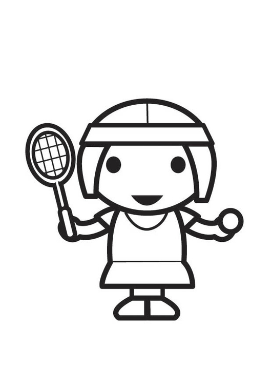 Målarbild tennisspelare