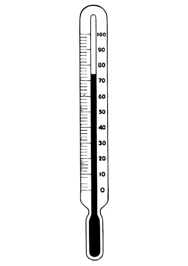 Målarbild termperatur - termometer