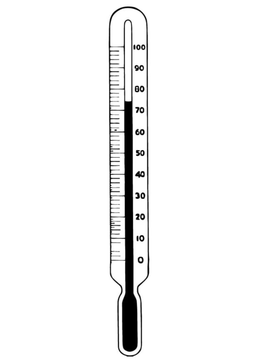 Målarbild termperatur - termometer