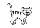 Målarbild tiger