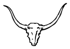 Målarbild tjurhorn