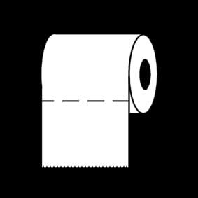 Målarbild toalettpapper