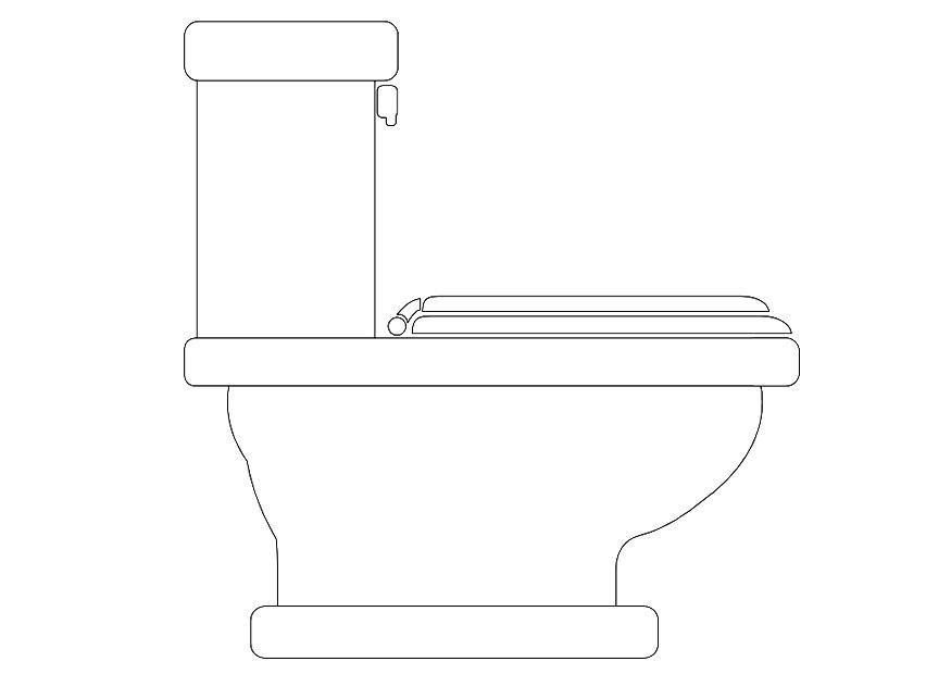 Målarbild toalettstol