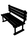 malarbild trädgårdsbänk