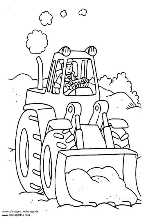 Målarbild traktor