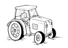 Målarbild traktor