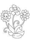 Hantverk för barn tre blommor