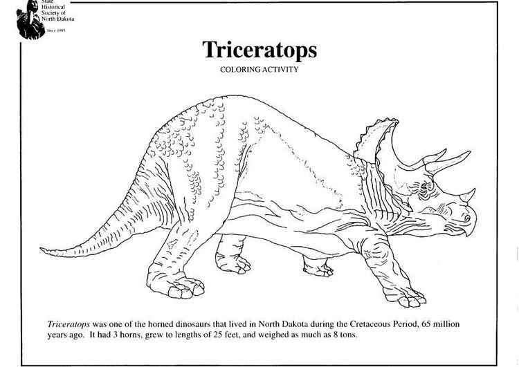 Målarbild Triceratops