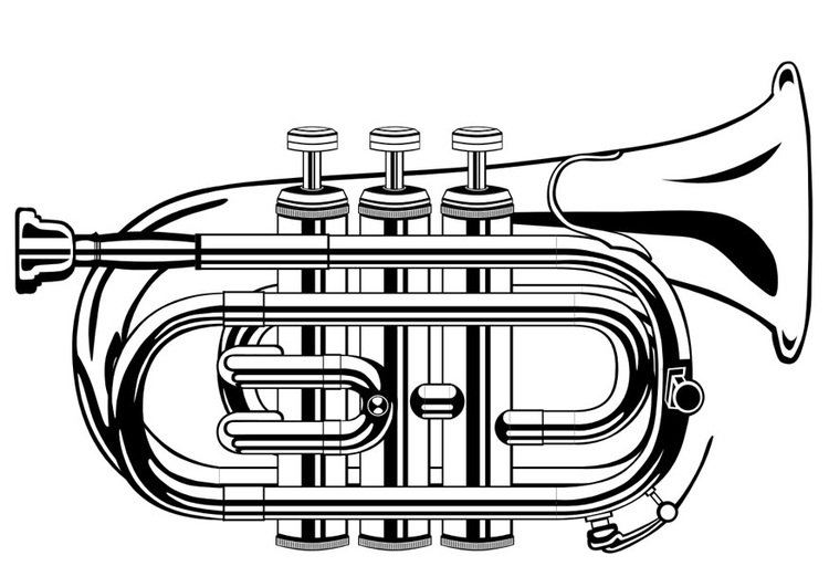 Målarbild trumpet